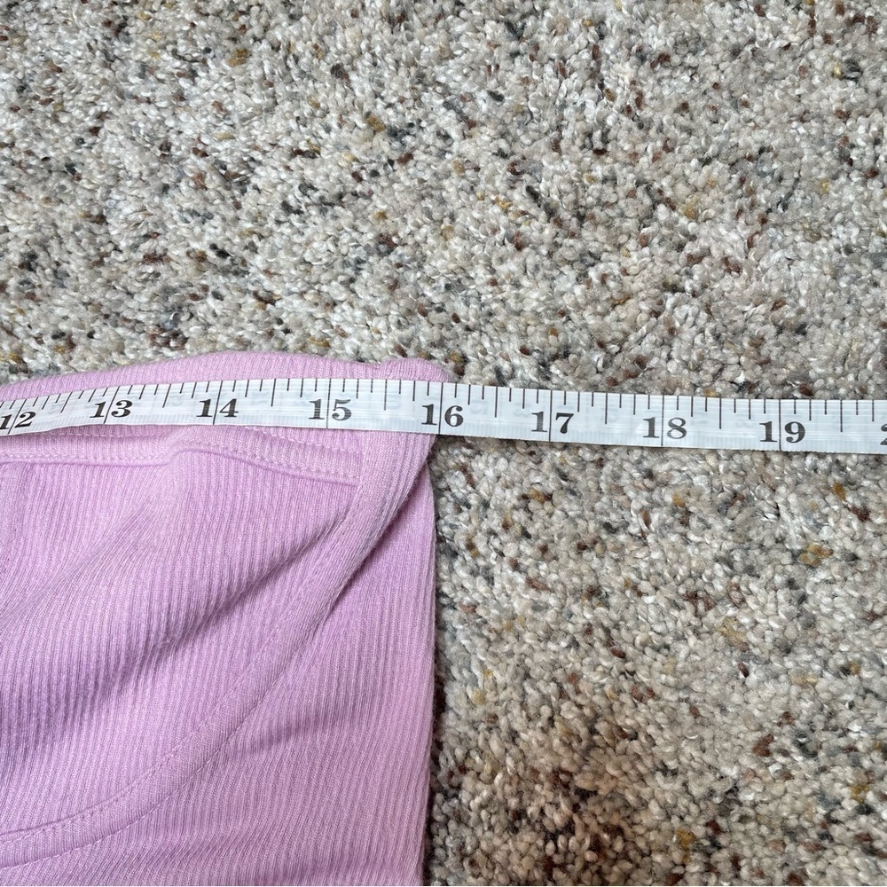 Free People Lavender Purple Strapless Peplum Lace Up Smocked Crop Top Medium - Picture 8 of 9
